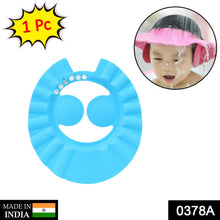 Soft bathing cap for babies with adjustable fit.