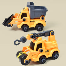 Engineering vehicles Nut Assembly Vehicle Toy, DIY Nut Assembly Vehicle Model Toy Highly Simulation Children Kids Car Model Toy Set (2 Pc Set)