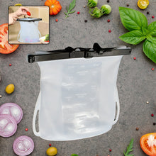 Reusable Silicone Food Storage Bag Set Leakproof Lock Reusable Flat Bottom Freezer Bags, Sandwich Bags, Silicone Food Grade Kids Snack Bags, BPA Free Microwave Safe (1 Pc)