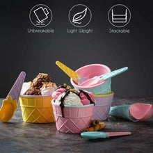 Set of ice cream bowls