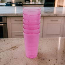 Practical large drinking glasses for everyday use in kitchen and office.