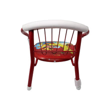 Cartoon baby chair with metal backrest and soft cushion