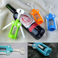 Full view of wine corkscrew and bottle opener set for efficient opening.