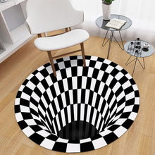 3D Space Round Carpet, Floor Mat Non-Woven Doormat (1 Pc / 78 Cm)