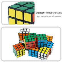 Pack of 12 multicolor cubes with smooth turning capabilities