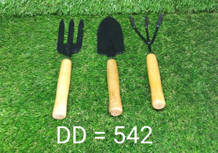 Set of hand cultivator, trowel, and fork