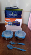 Sumo Lunch Box, with Lunch Bag, Plastic Lunch Box & Plastic Spoon, Fork (2 Pc Set / With Lunch Box)