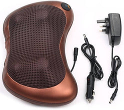 Multi-use massage pillow for car and home.