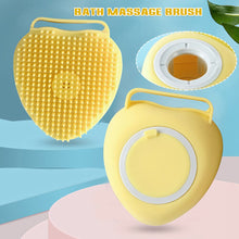 Silicon bath brush for gentle cleaning and massage.