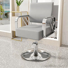 Regular chair with hydraulic lift, stylish and functional for home, office, or hotel, in silver and gold.