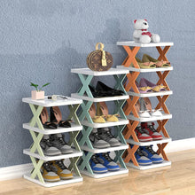 Foldable shoe organizer with adjustable design